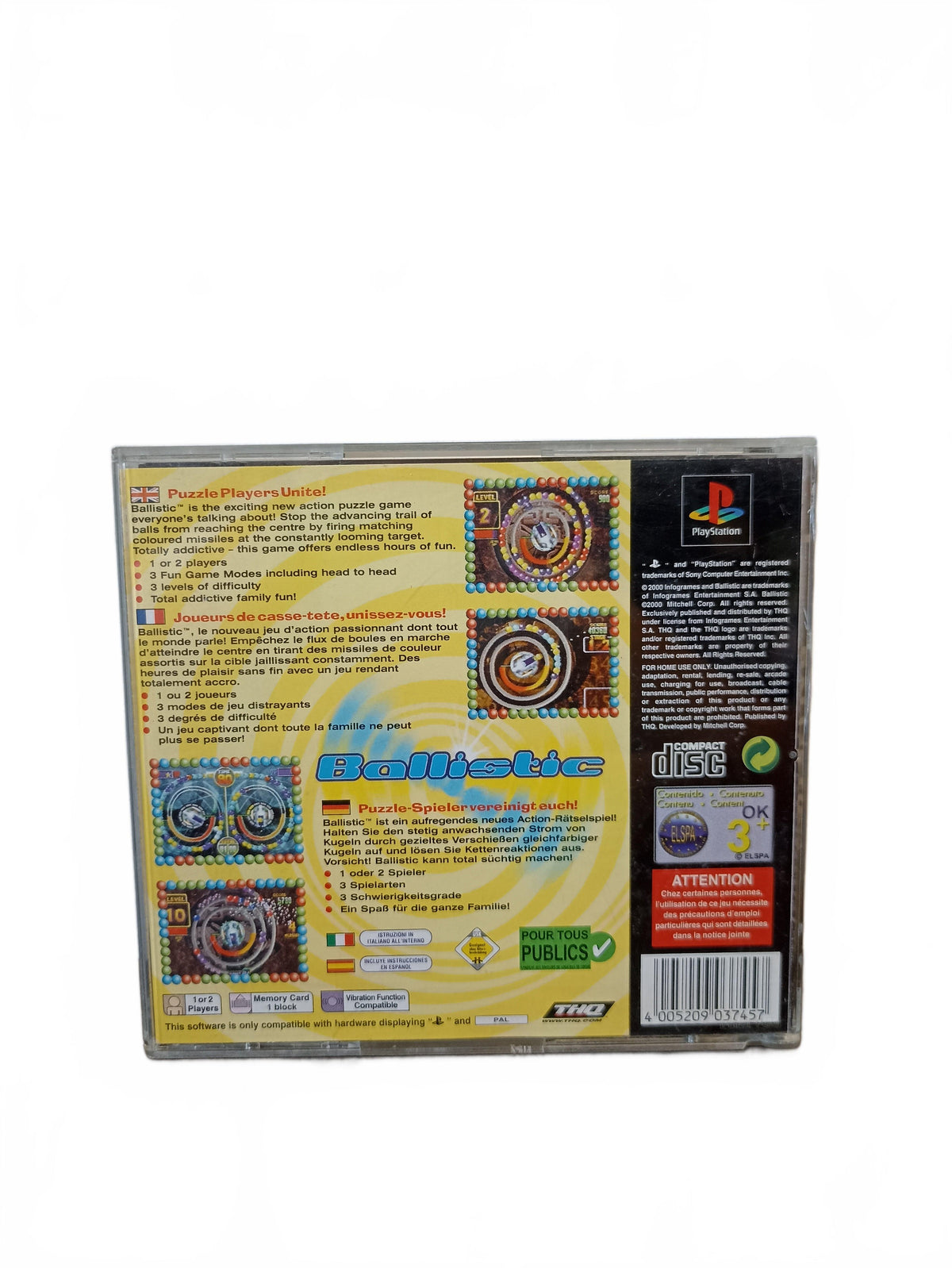 BALLISTIC playstation 1 (PS1) Seconde Vie