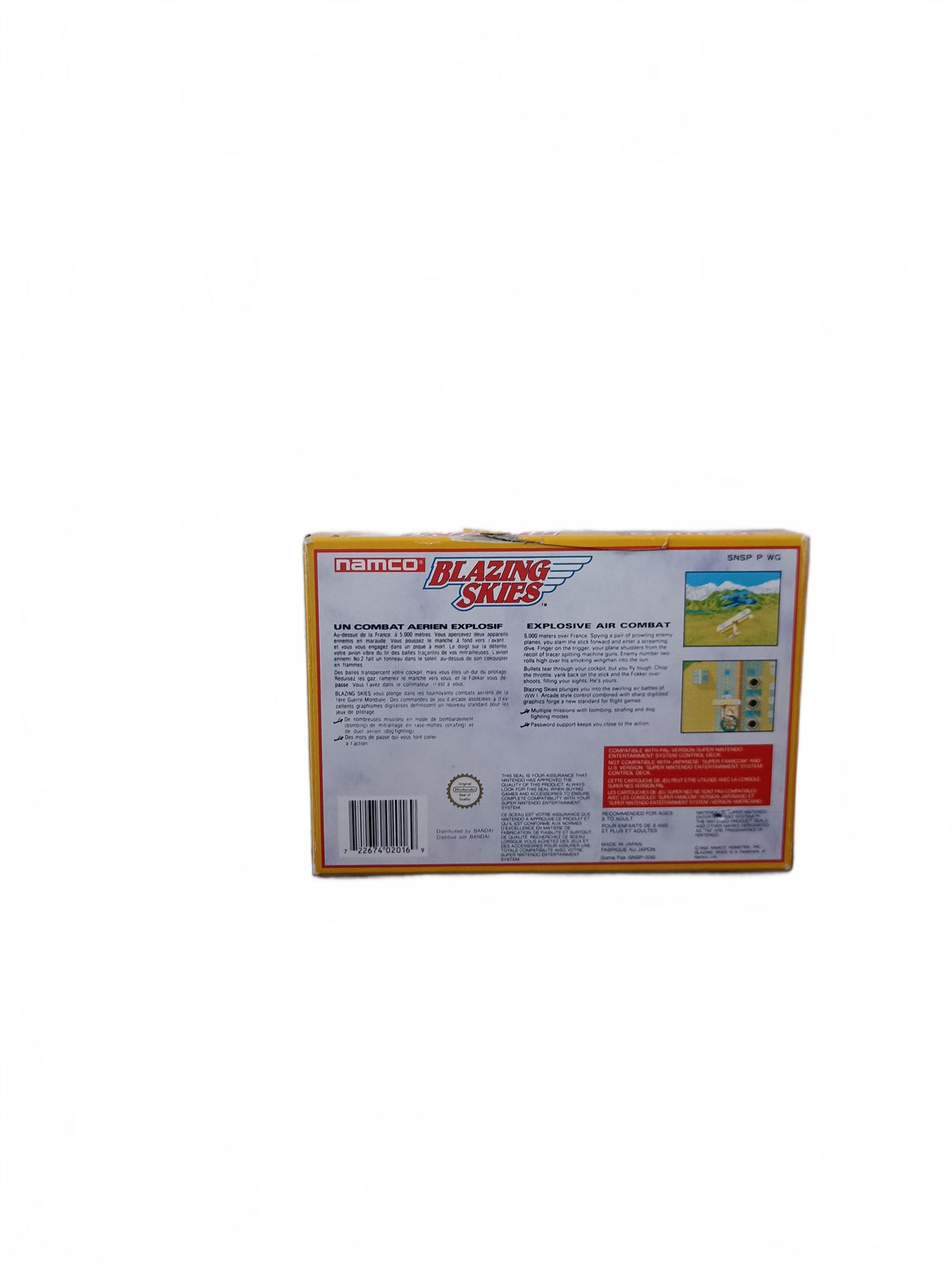 Blazing Skies Super Nintendo (SNES) en boite