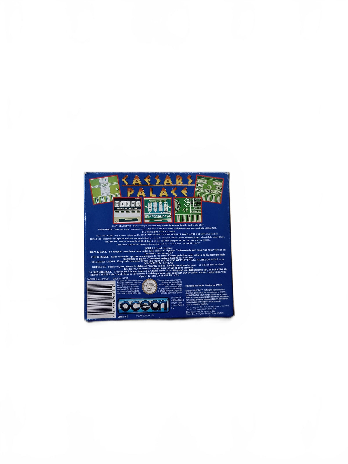 Caesars Palace Nintendo Game Boy (GB) complet en boite