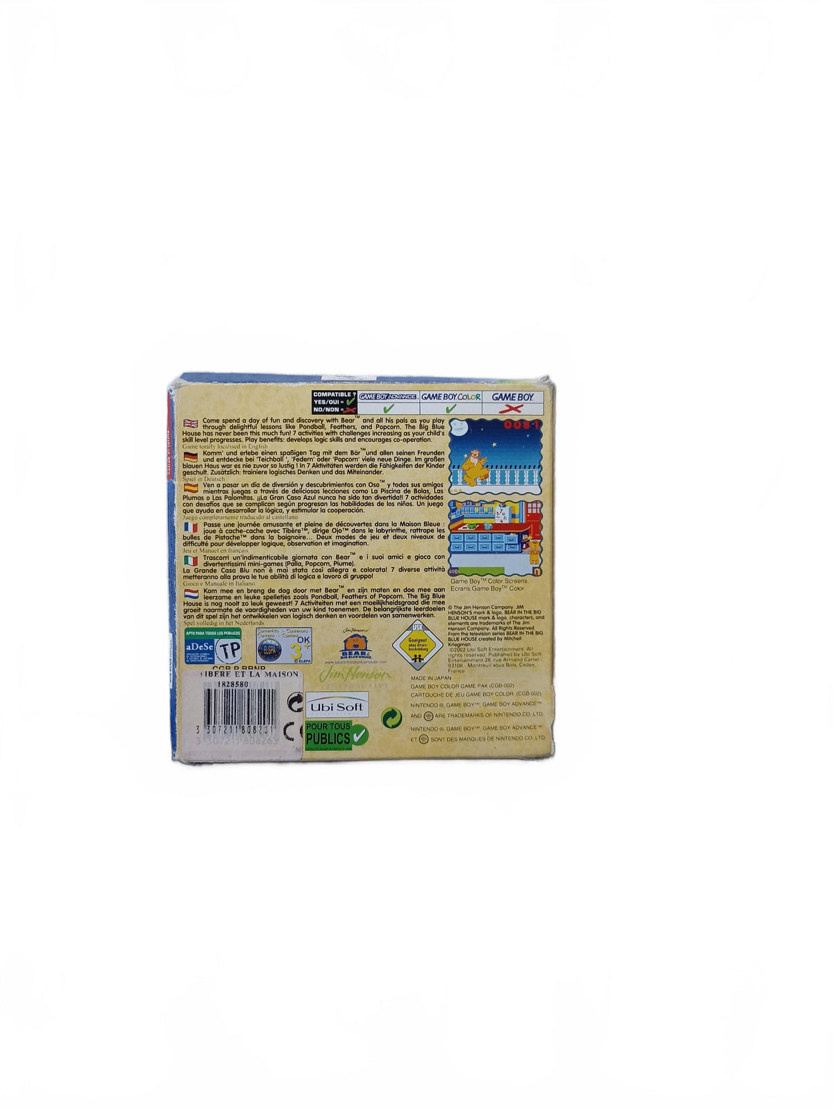 Bear Big Blue House Nintendo Game Boy Color (GBC) complet en boite