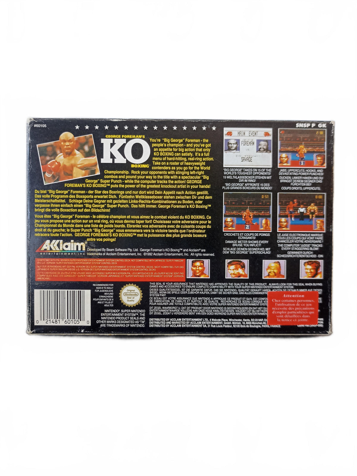 George Foreman’s KO Boxing Super Nintendo