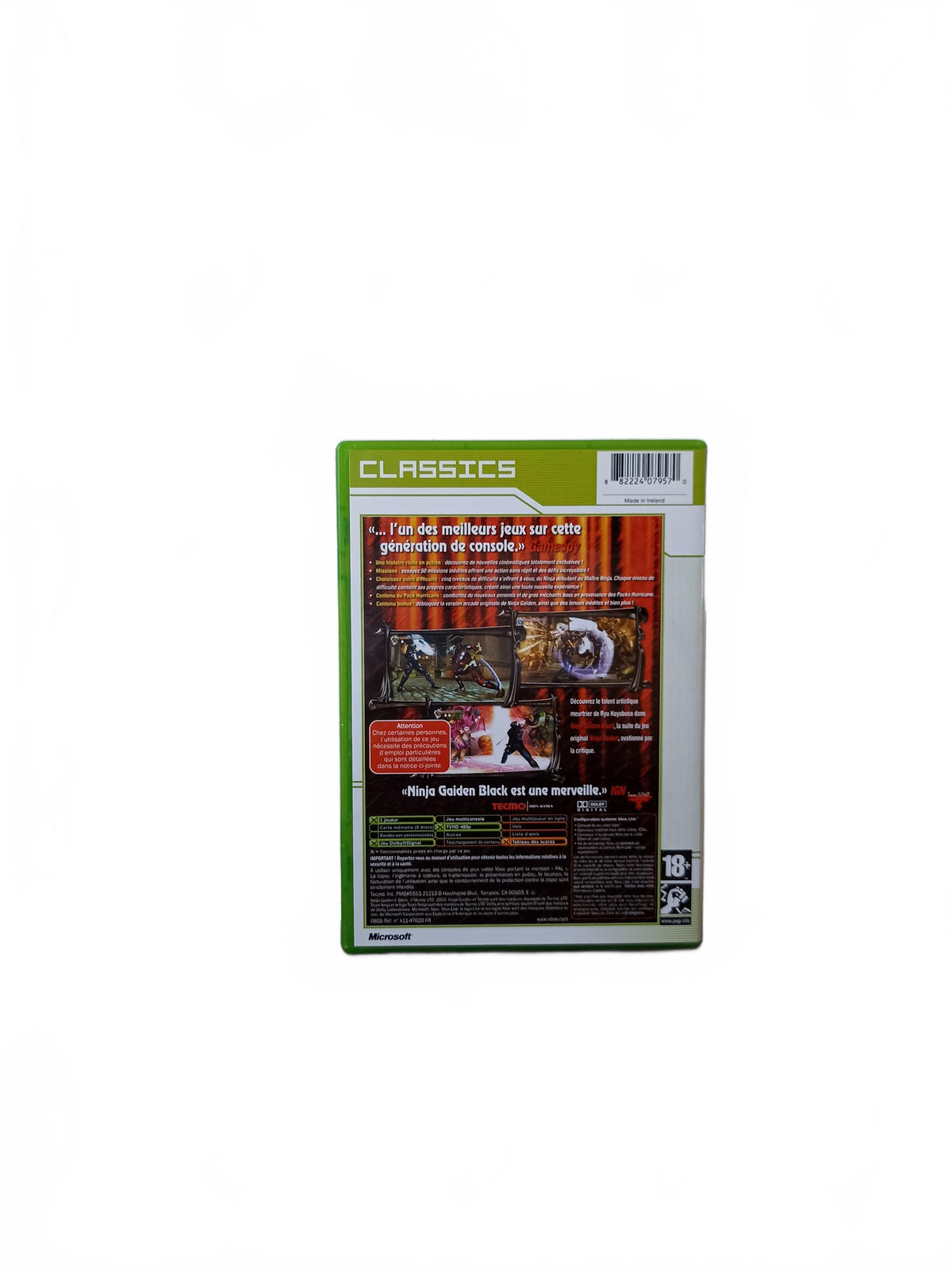 Ninja Gaiden Black Xbox Classics Complet FRA