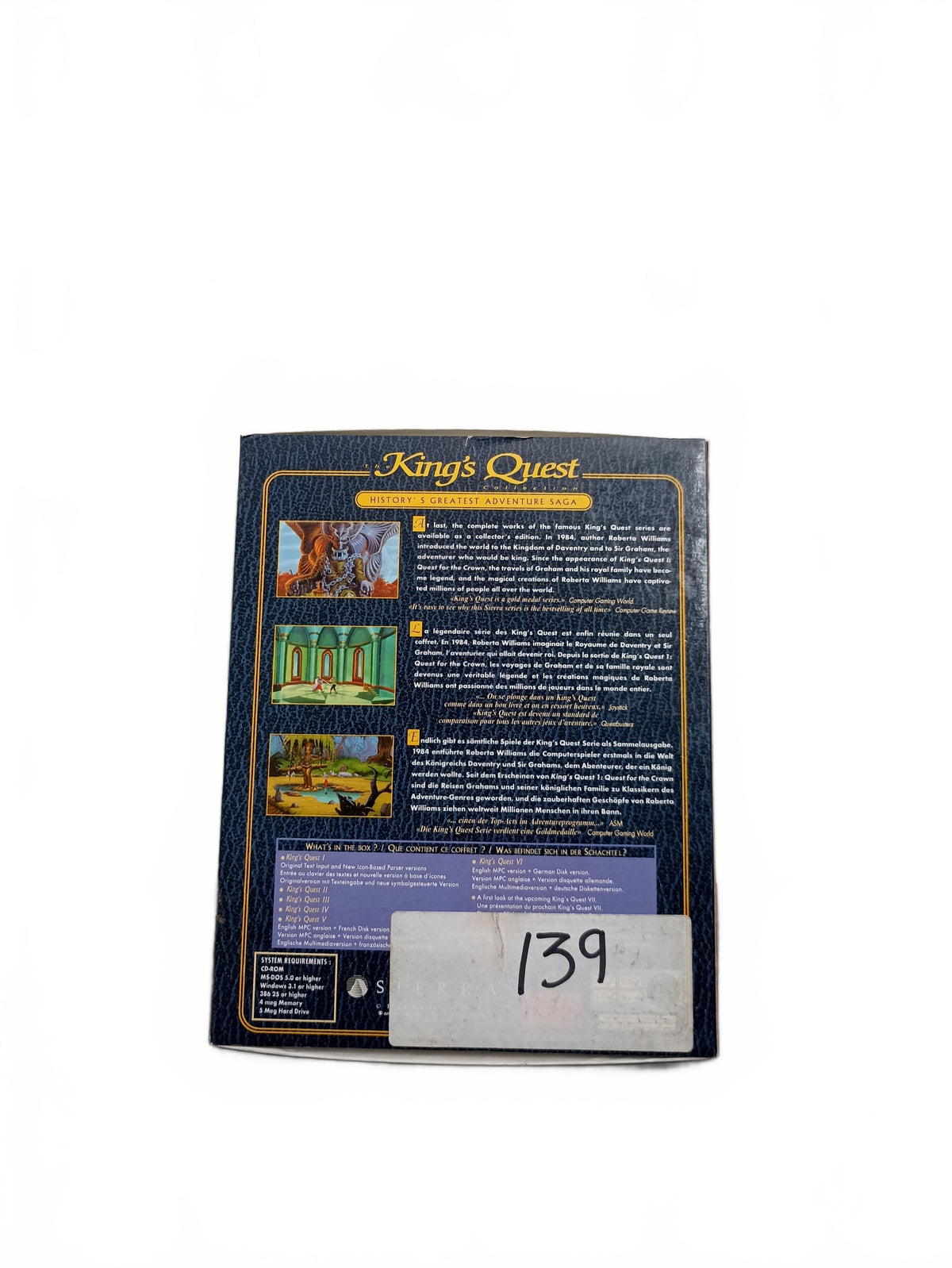 King's Quest - Collector's Edition - PC - Sierra - Documentation en français