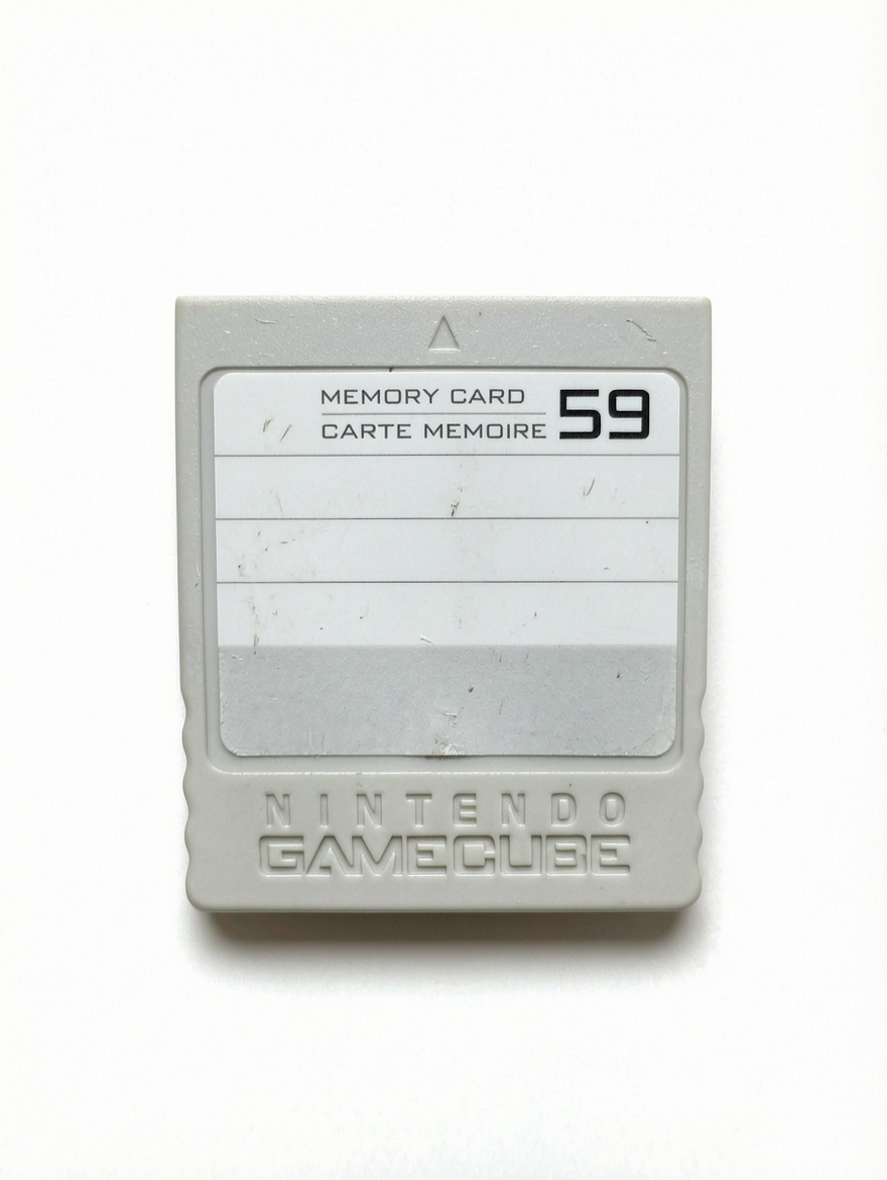 Carte Mémoire Grise GameCube 59 blocs