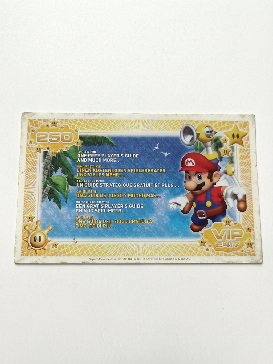 Carte VIP Super Mario Sunshine