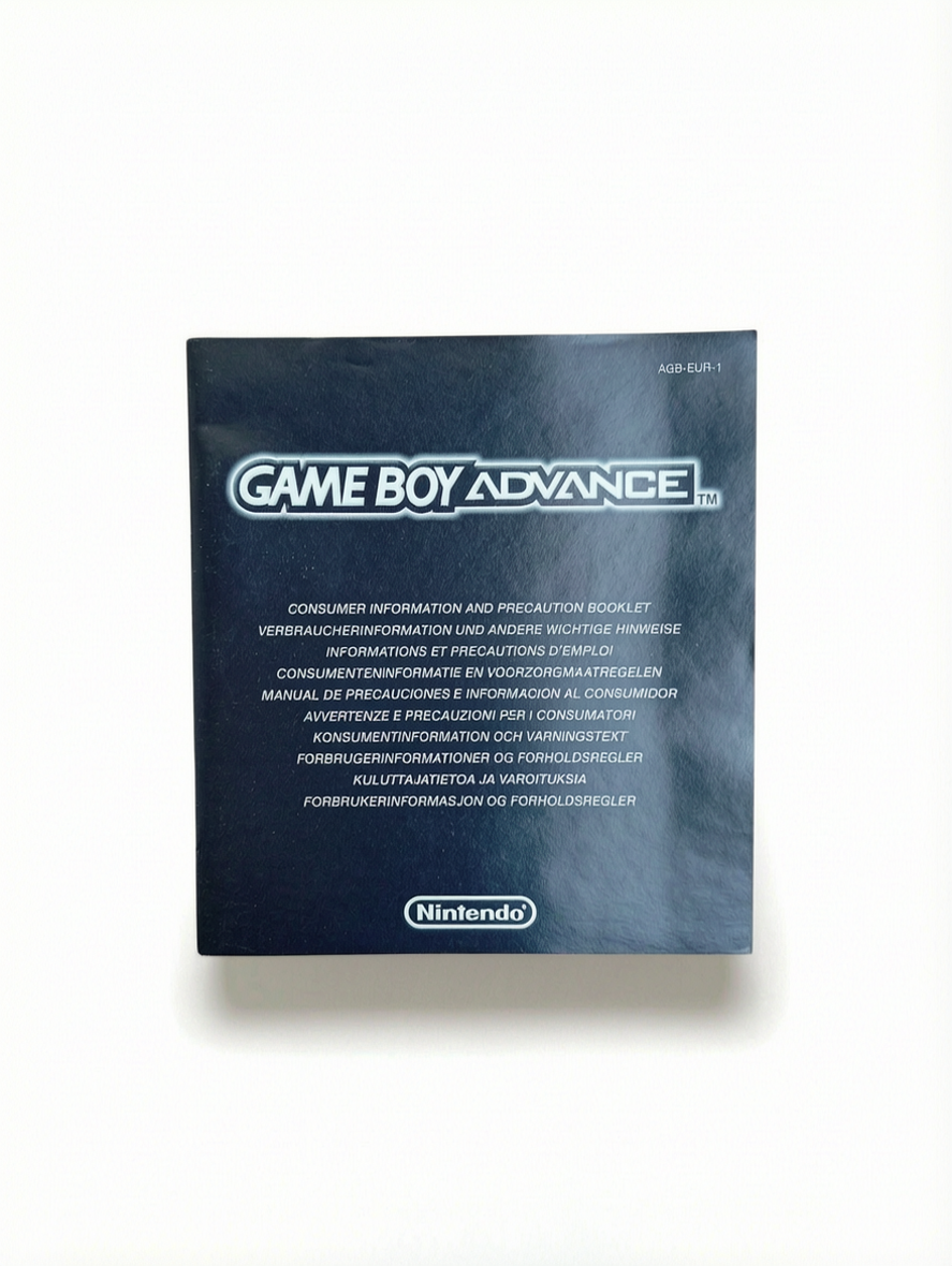 Notice Sécurité EUR-1 Game Boy Advance