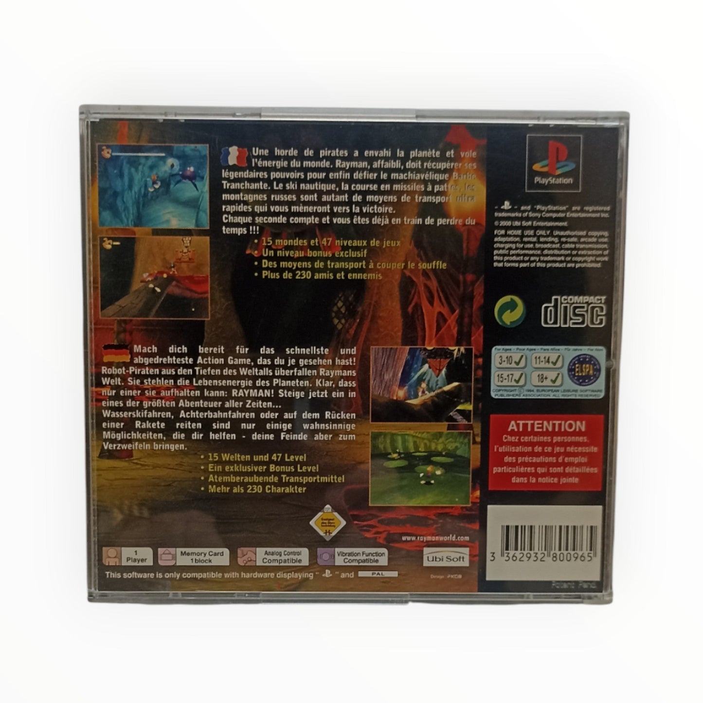 Rayman 2: The Great Escape – PlayStation 1 – Complet avec Notice - Masaru