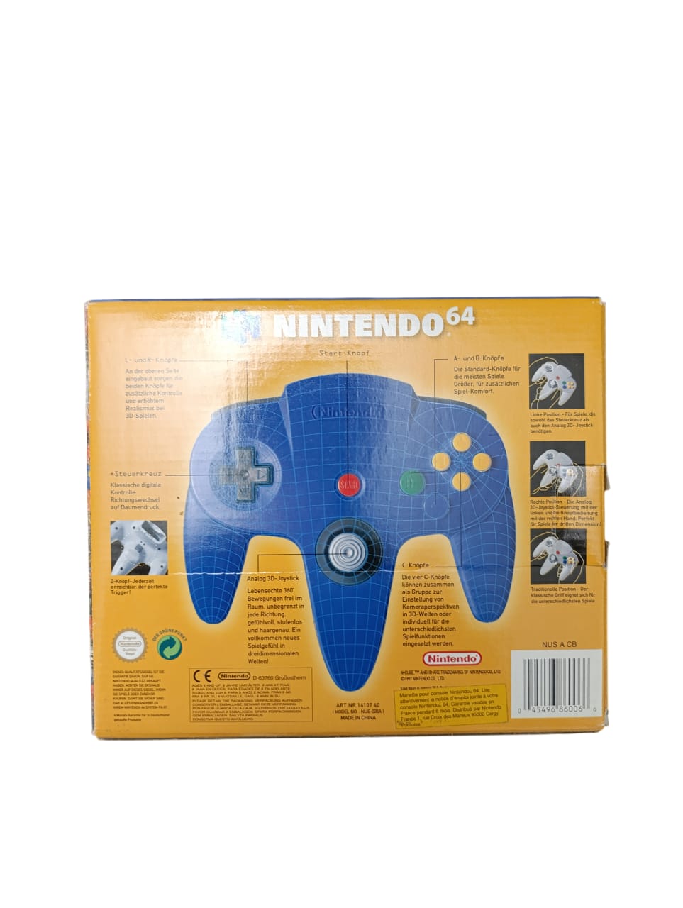 Manette Bleu Nintendo 64 en boîte