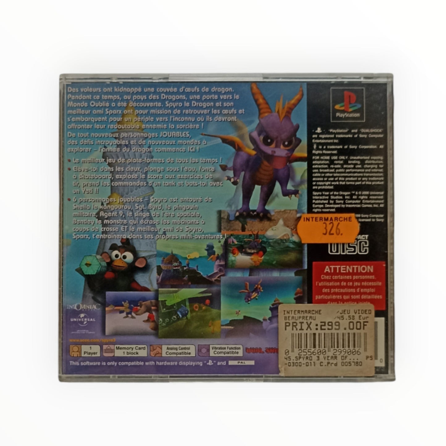 Spyro: Year of the Dragon – PlayStation 1 – Complet - Masaru