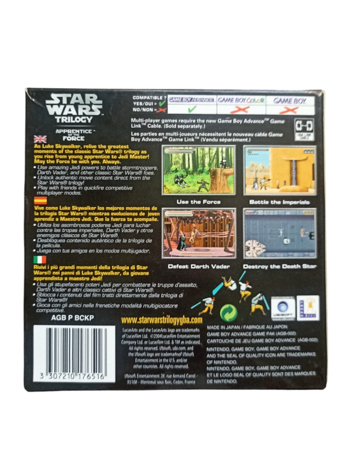 Star Wars Trilogy: Apprentice of the Force – Game Boy Advance (Complet en boîte avec notice) - Masaru