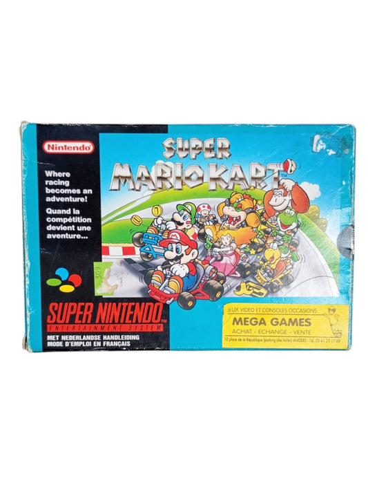 Super Mario Kart Super Nintendo SNES complet en boîte avec cartouche et notice