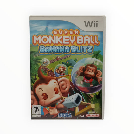 Super Monkey Ball Banana Blitz sur Nintendo Wii jeu complet avec boîte et notice