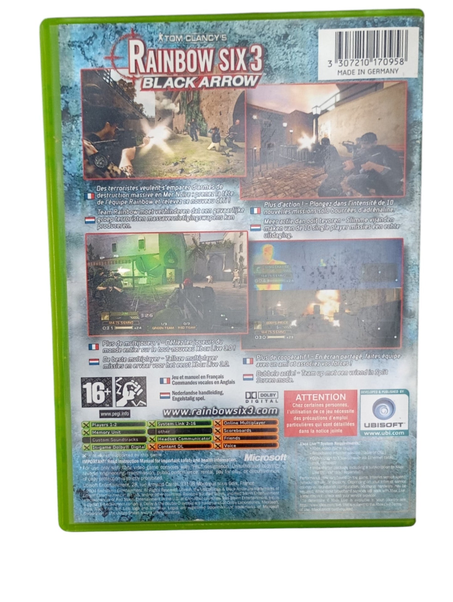 Tom Clancy’s Rainbow Six 3 – Xbox (jeu original) - Masaru
