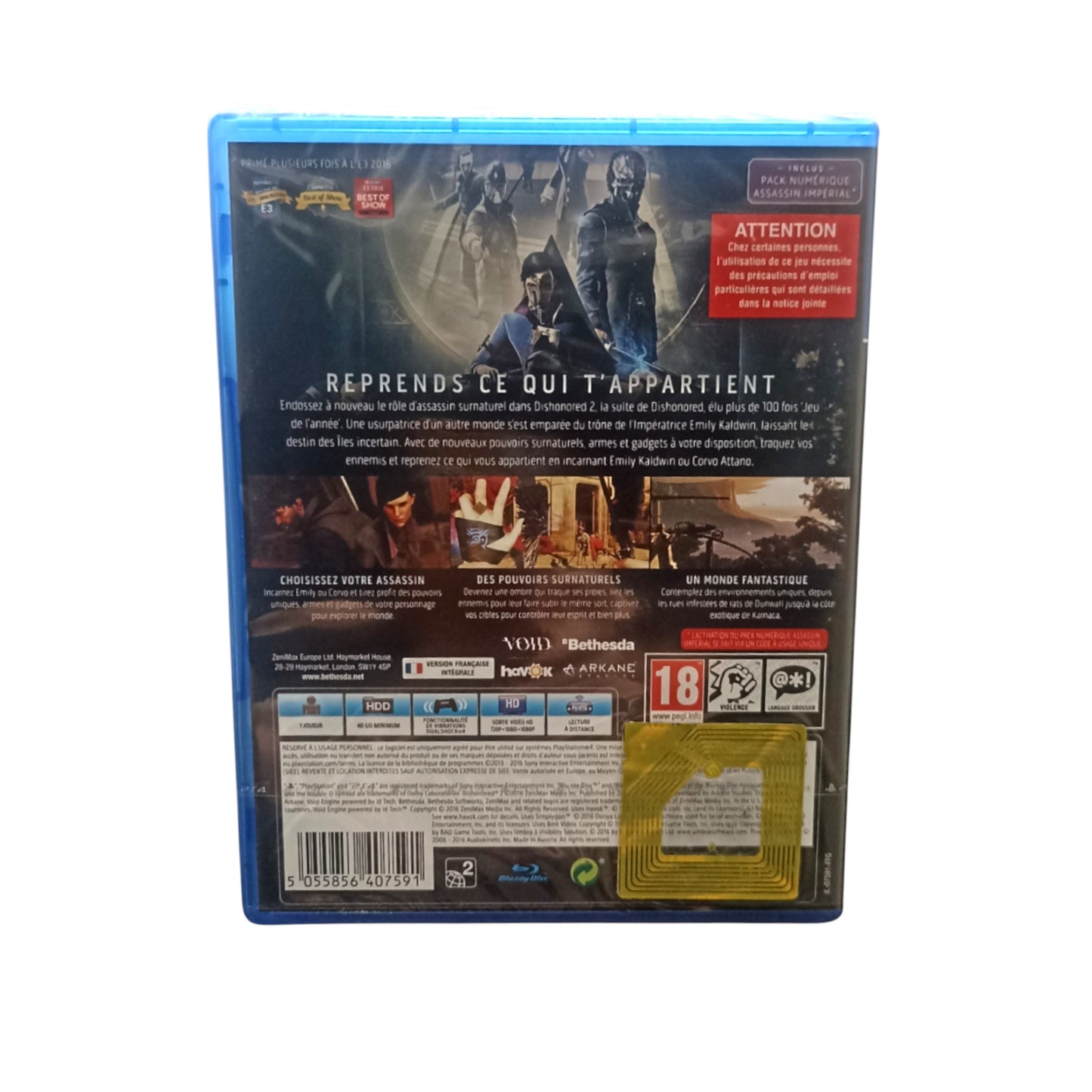 Dishonored 2 (Playstation 4) neuf sous blister