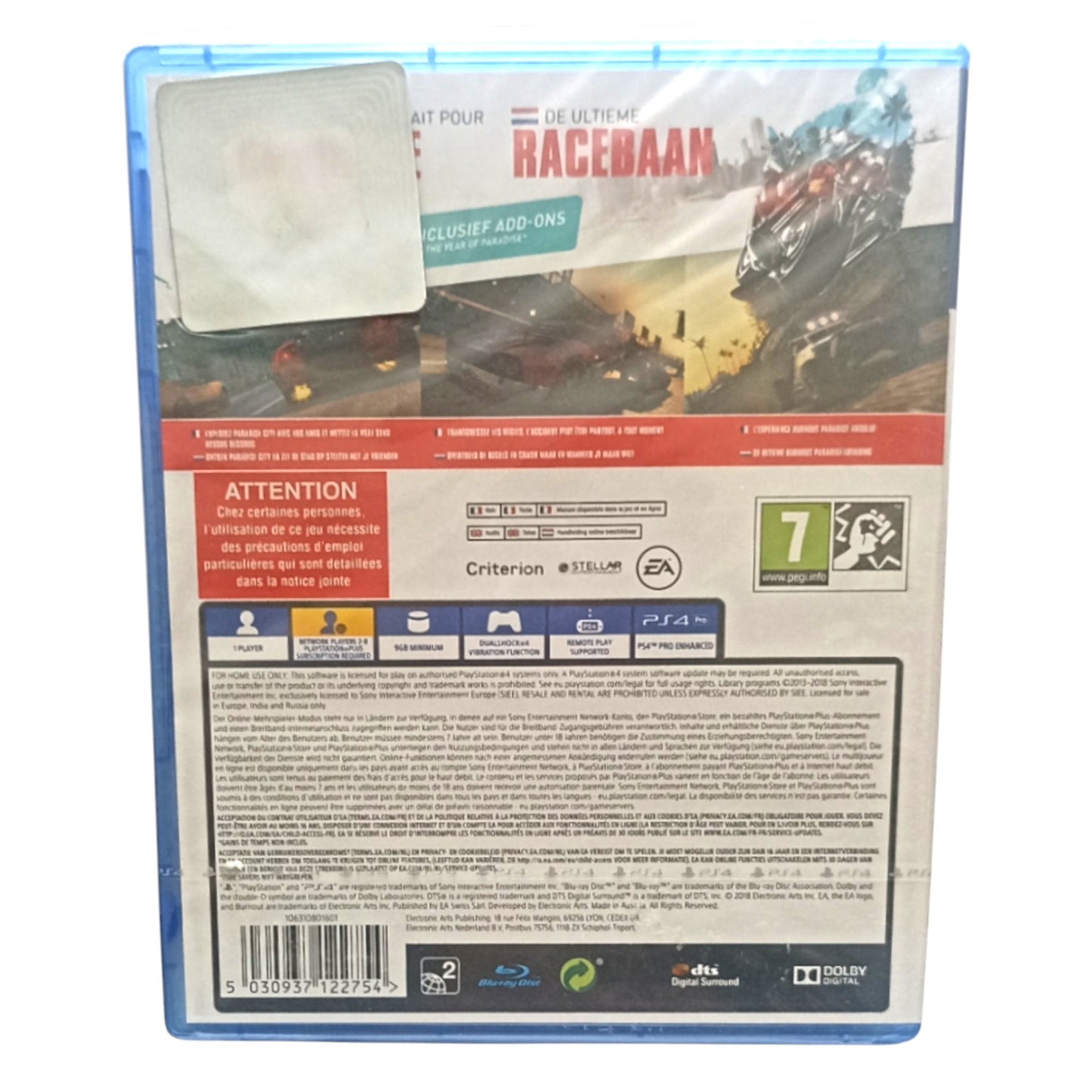 Burnout Paradise Remastered (neuf sous blister) Playstation 4 (PS4)