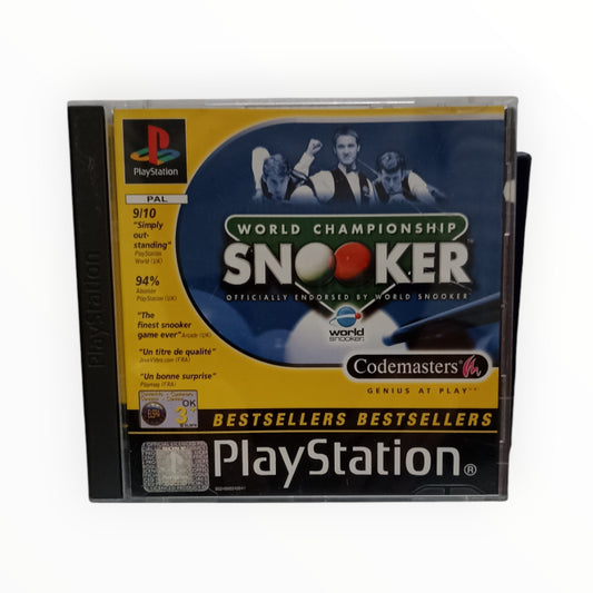 Jeu World Championship Snooker complet pour PlayStation 1 version PAL FR