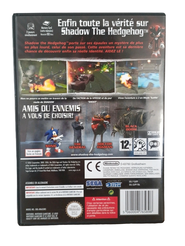 Shadow The Hedgehog GameCube