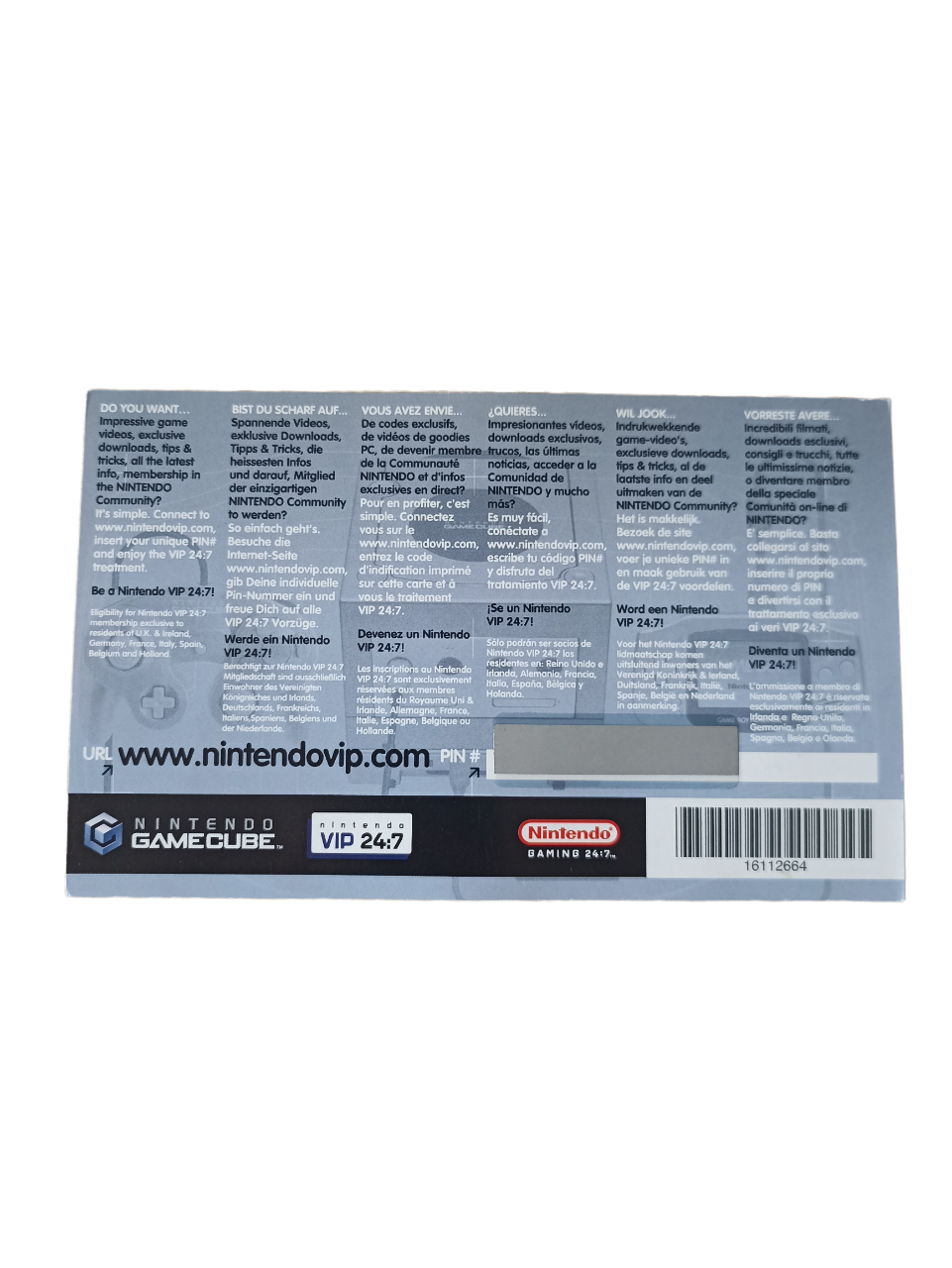 Carte VIP Game Boy Player