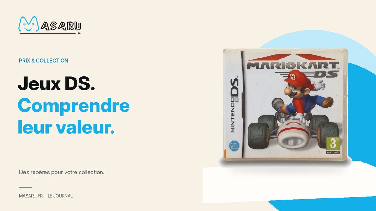 Mario Kart DS en boîte pour le guide des prix des jeux Nintendo DS.