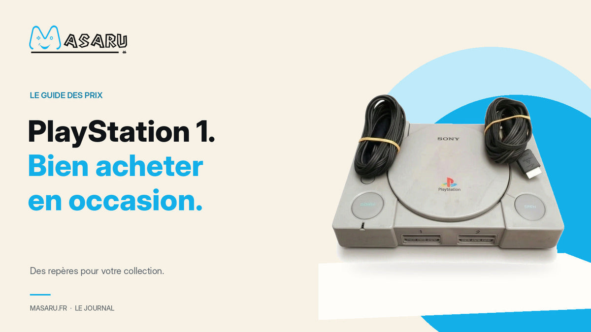 Console Sony PlayStation et ses câbles pour le guide des prix d’occasion.