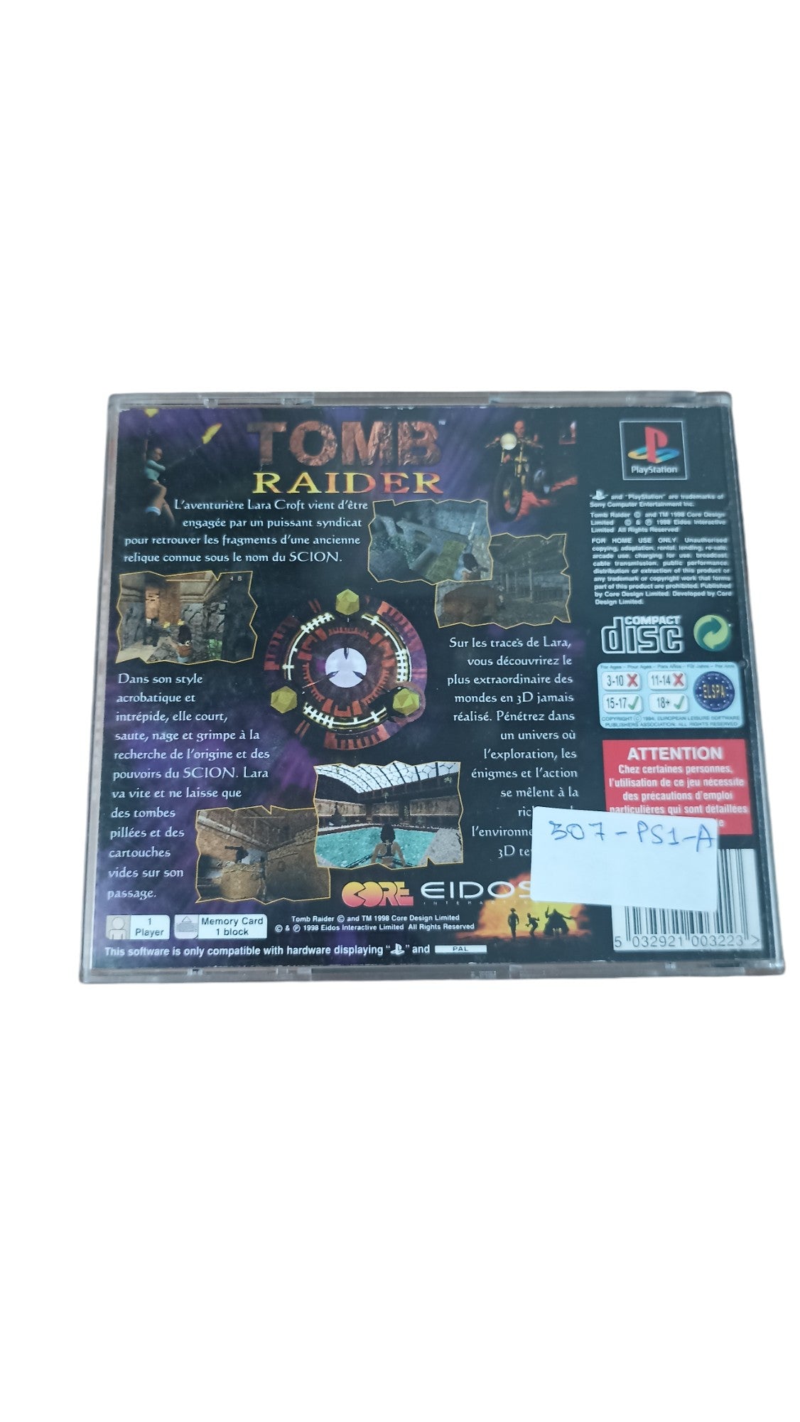 Tomb Raider (1996) Version Platinium PSone