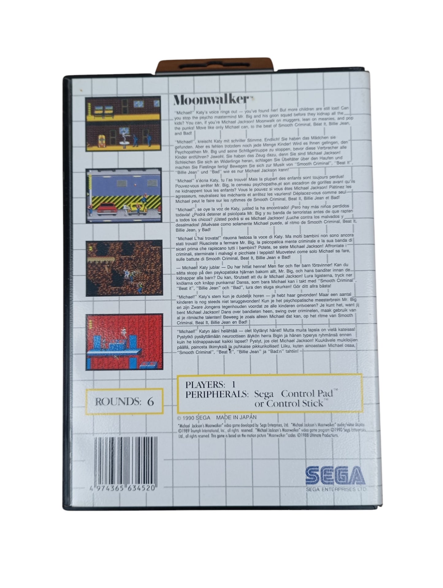 Michael Jackson's Moonwalker Master System