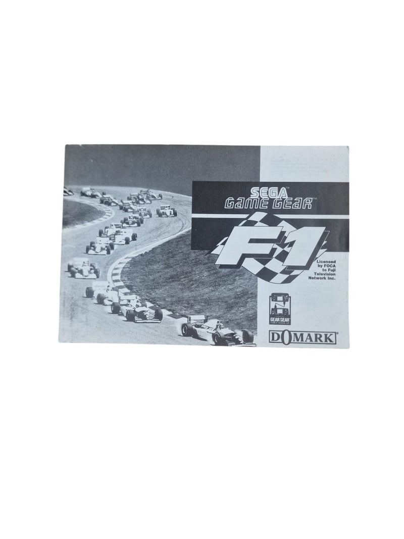 Notice F1 Game Gear