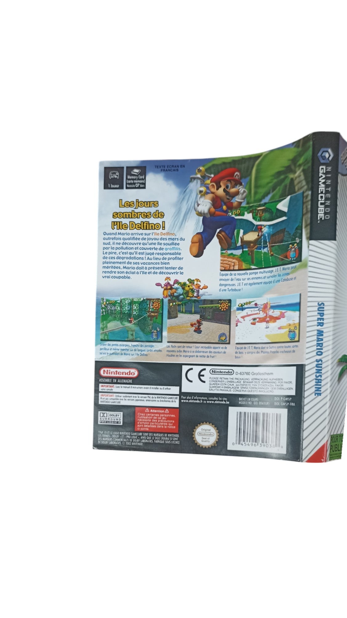 Jaquette Super Mario Sunshine GameCube