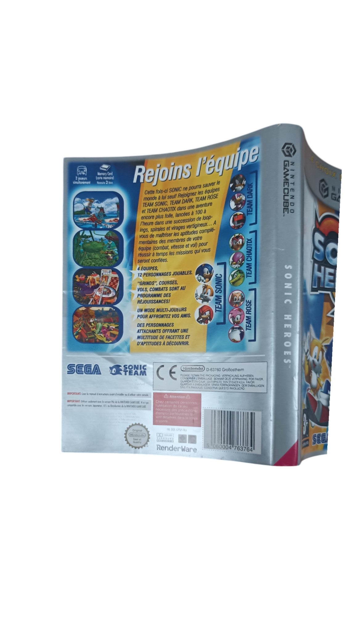 Jaquette Sonic Heroes GameCube