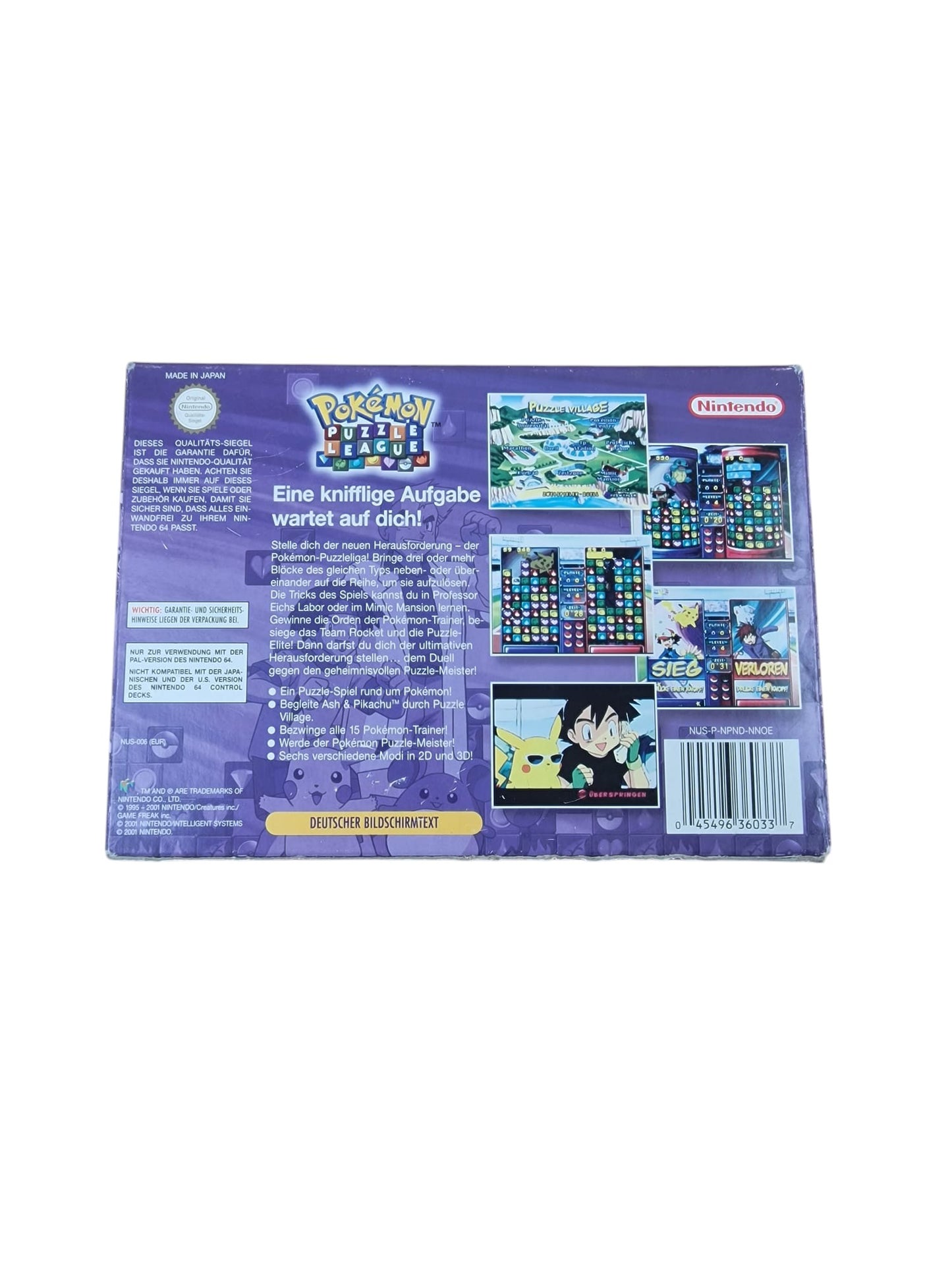 Pokémon Puzzle Nintendo 64 (Boîte en UKV)