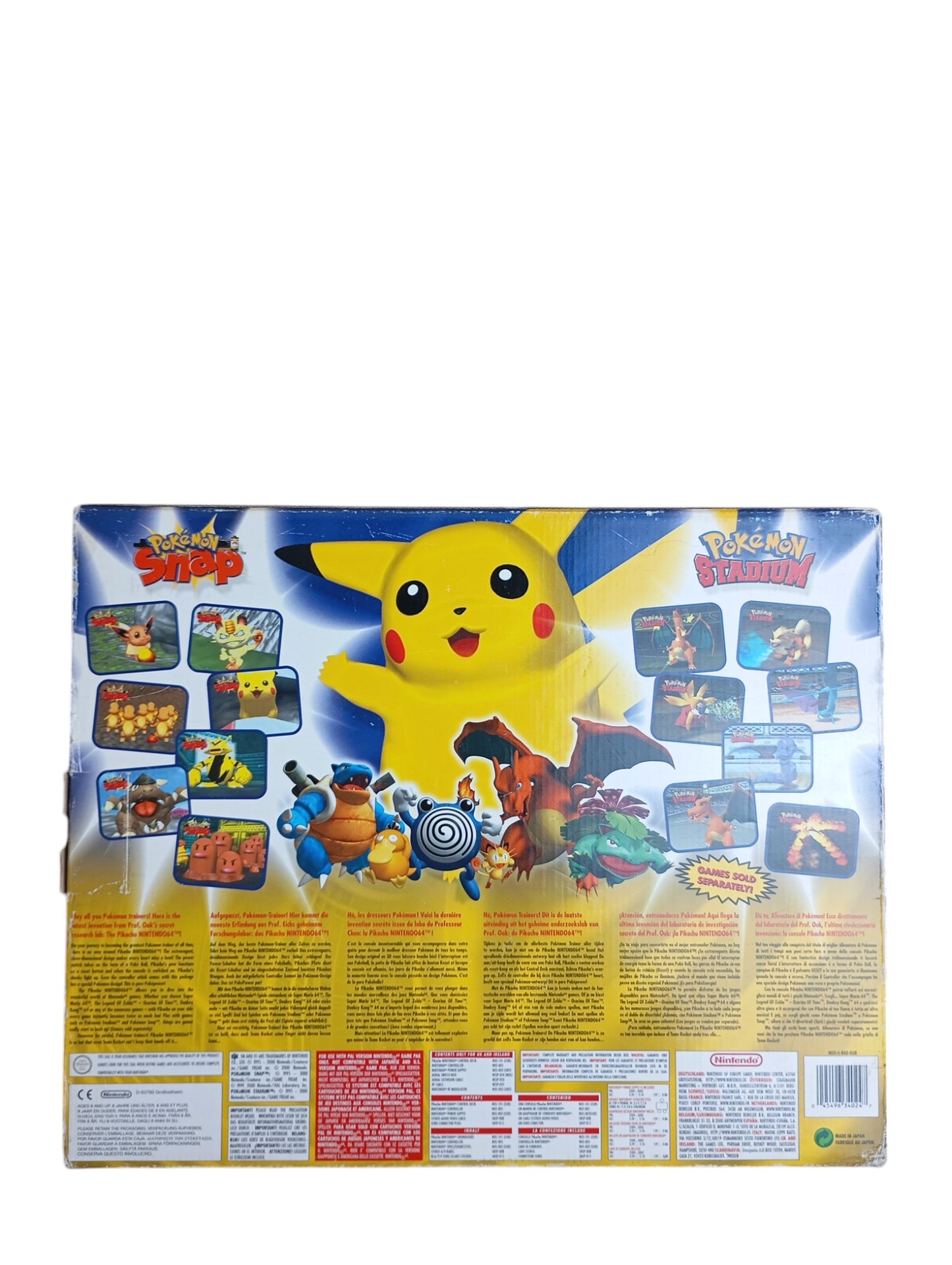 Pack Console Nintendo 64 Pokémon Pikachu Spécial Complet