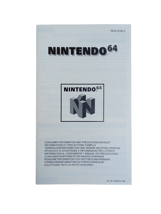 Notice de sécurite Nintendo 64 (NUS-EUR-3)