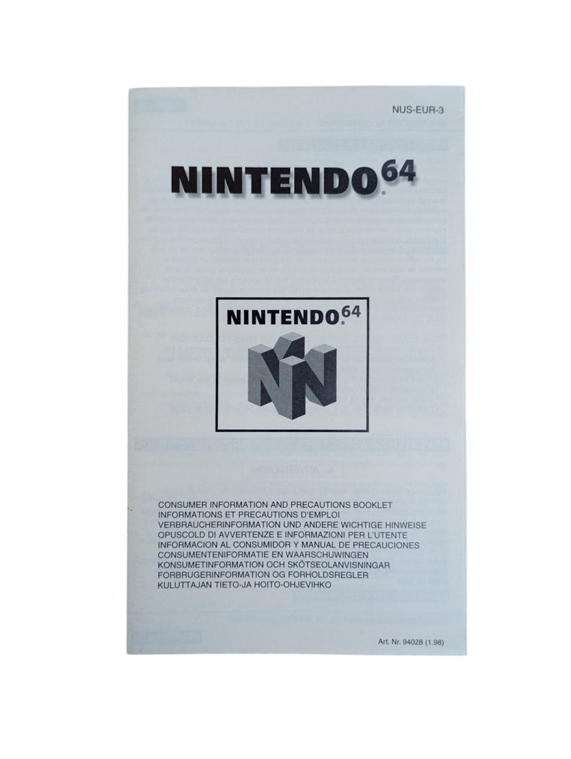 Notice de sécurite Nintendo 64 (NUS-EUR-3)