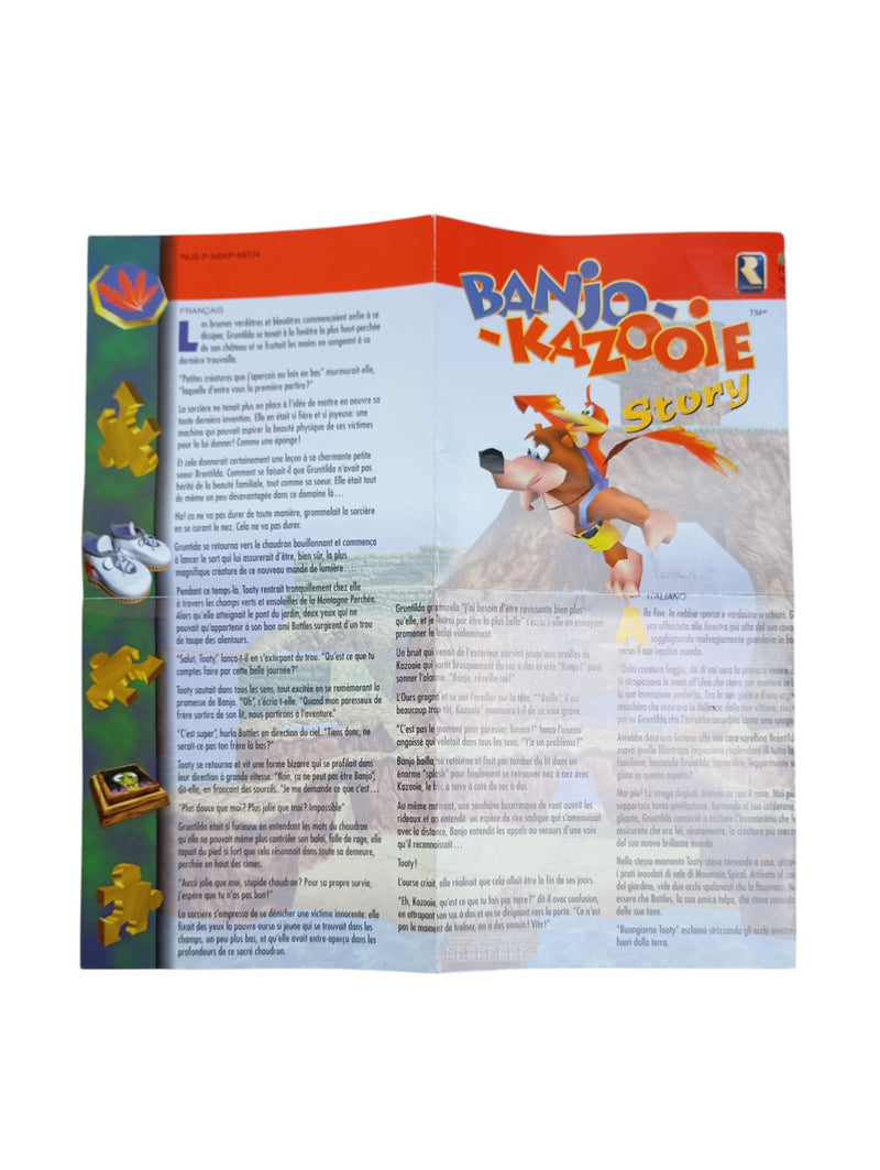 Dépliant Banjo Kazooie Story Nintendo 64