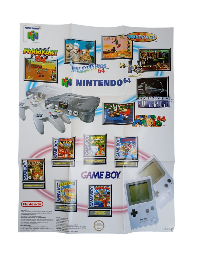 Dépliant PUB Nintendo 64/Game Boy (NUS-EUR)