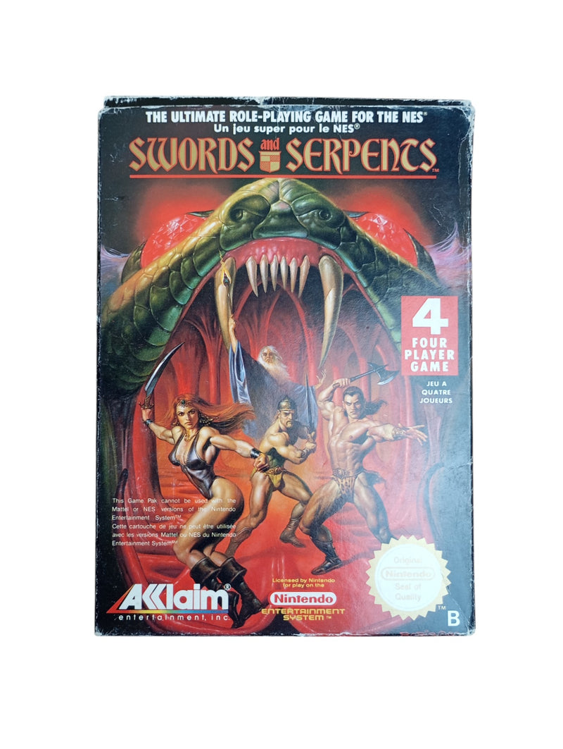 Swords And Serpents NES en boîte