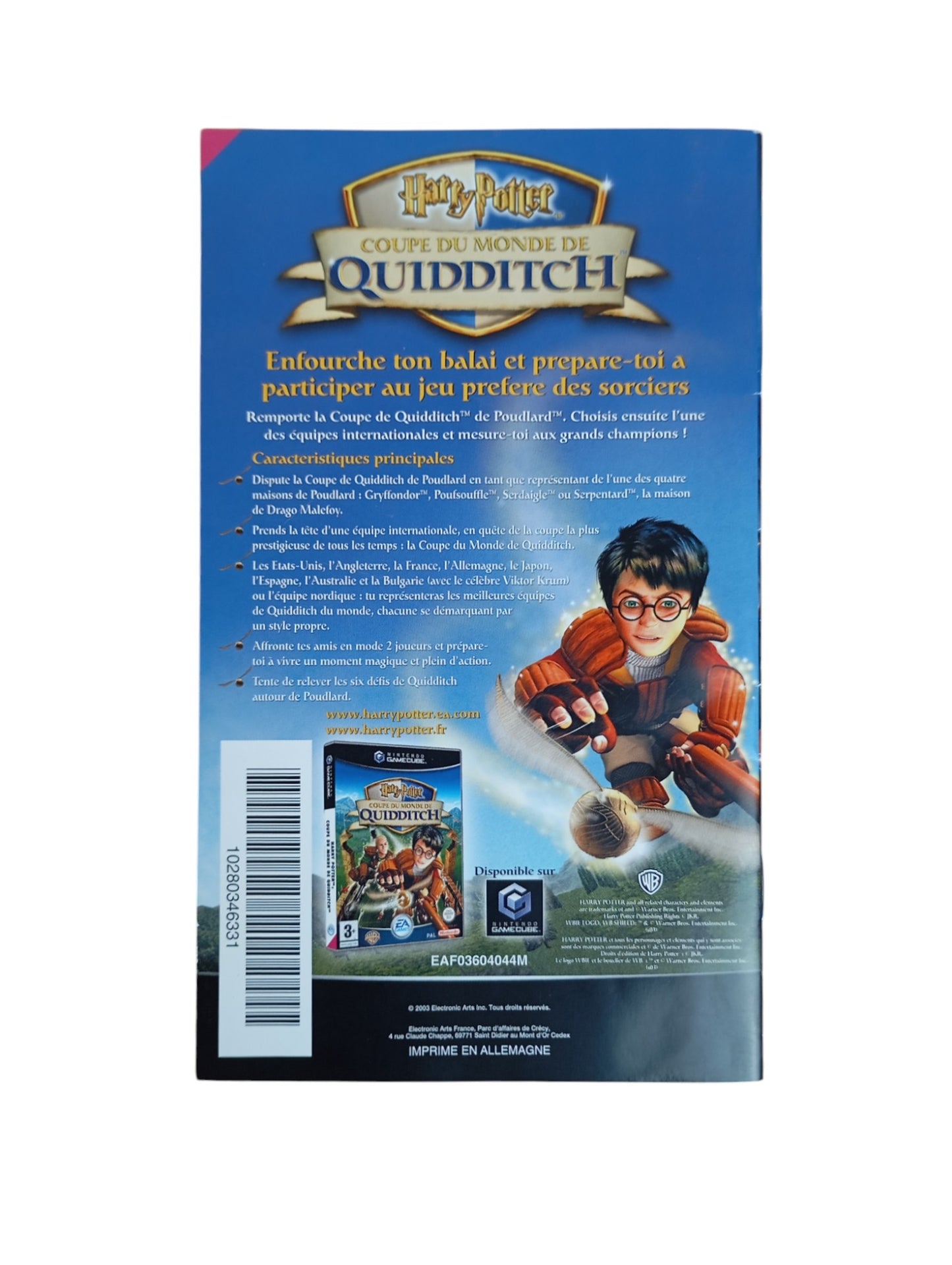 Notice Harry Potter : L'école des sorciers GameCube