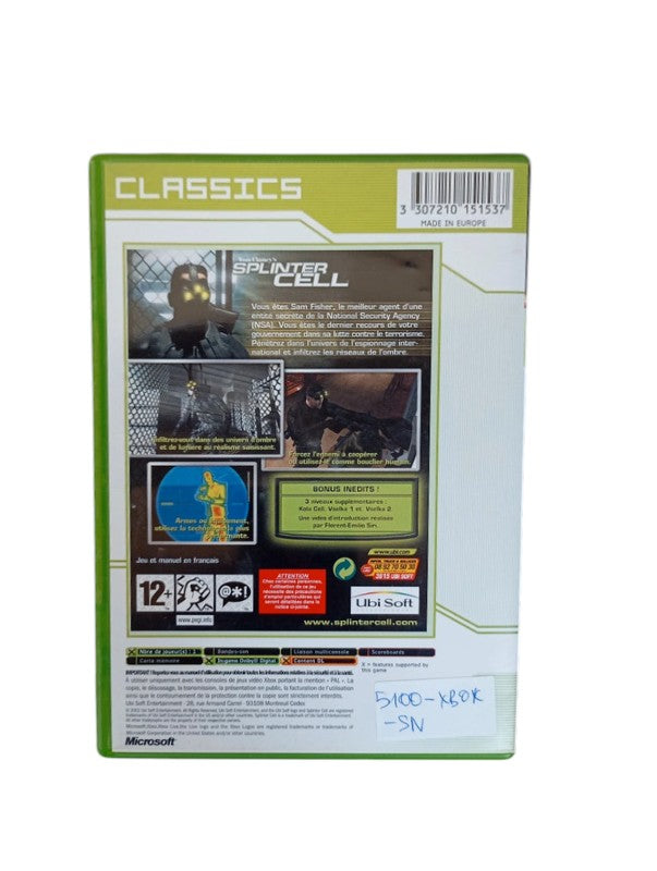 Splinter Cell Version Classics Xbox