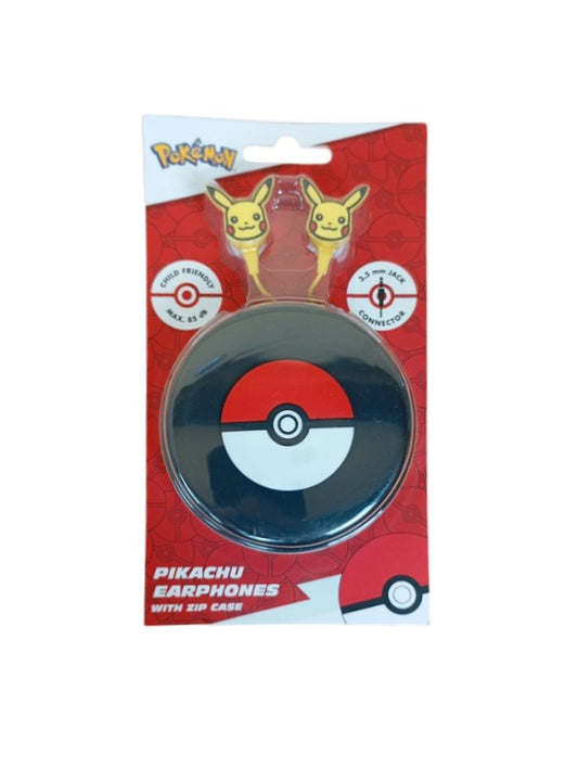 Pikachu Earphones With Zipcase Neuf
