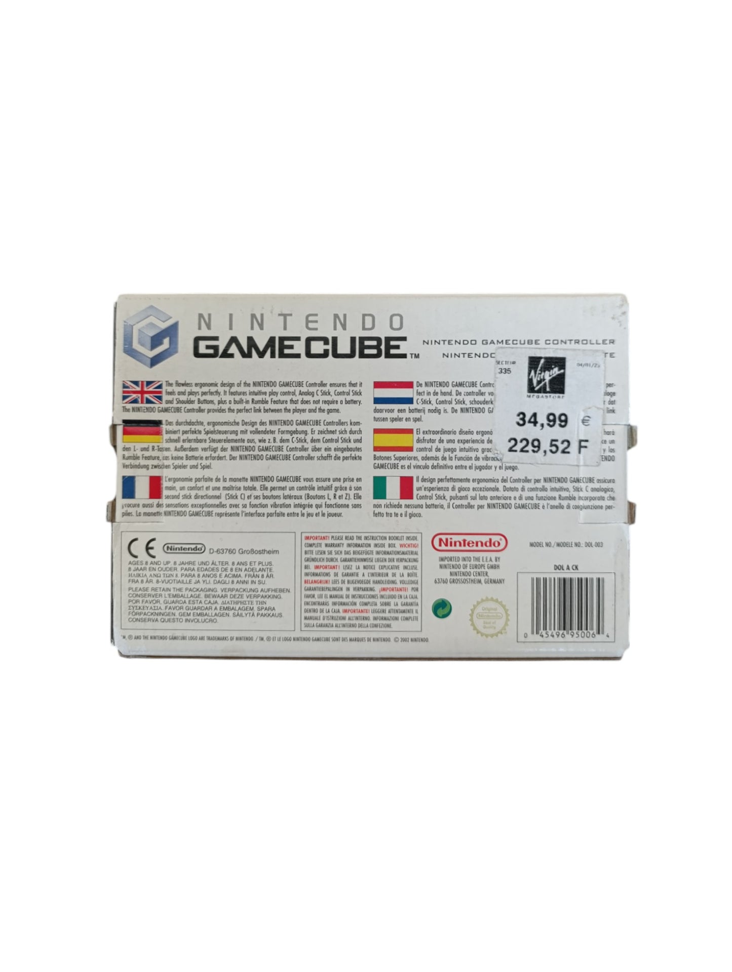 Boîte Manette GameCube en boîte