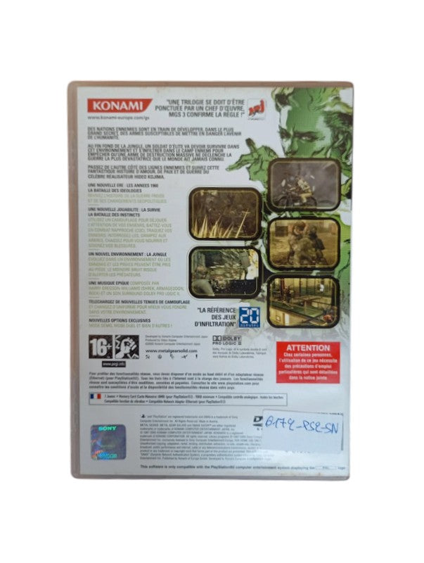 Metal Gear Solid 3 : Snake Eater Playstation 2 (PS2)