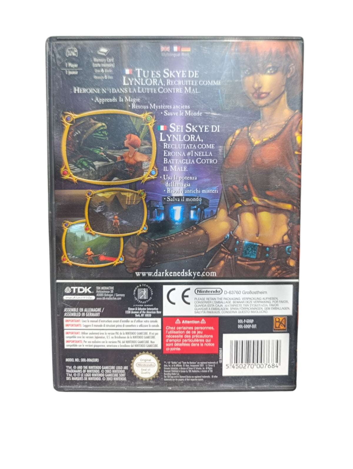 Darkened Skye – Nintendo GameCube – Version PAL complète