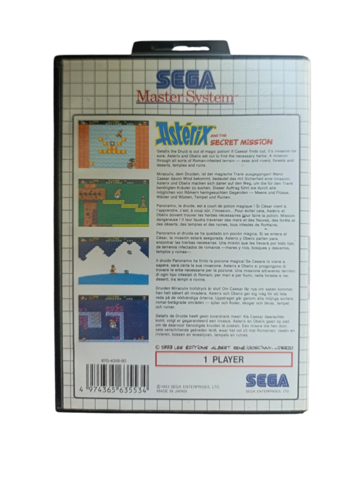 Astérix and the Secret Mission – Sega Master System