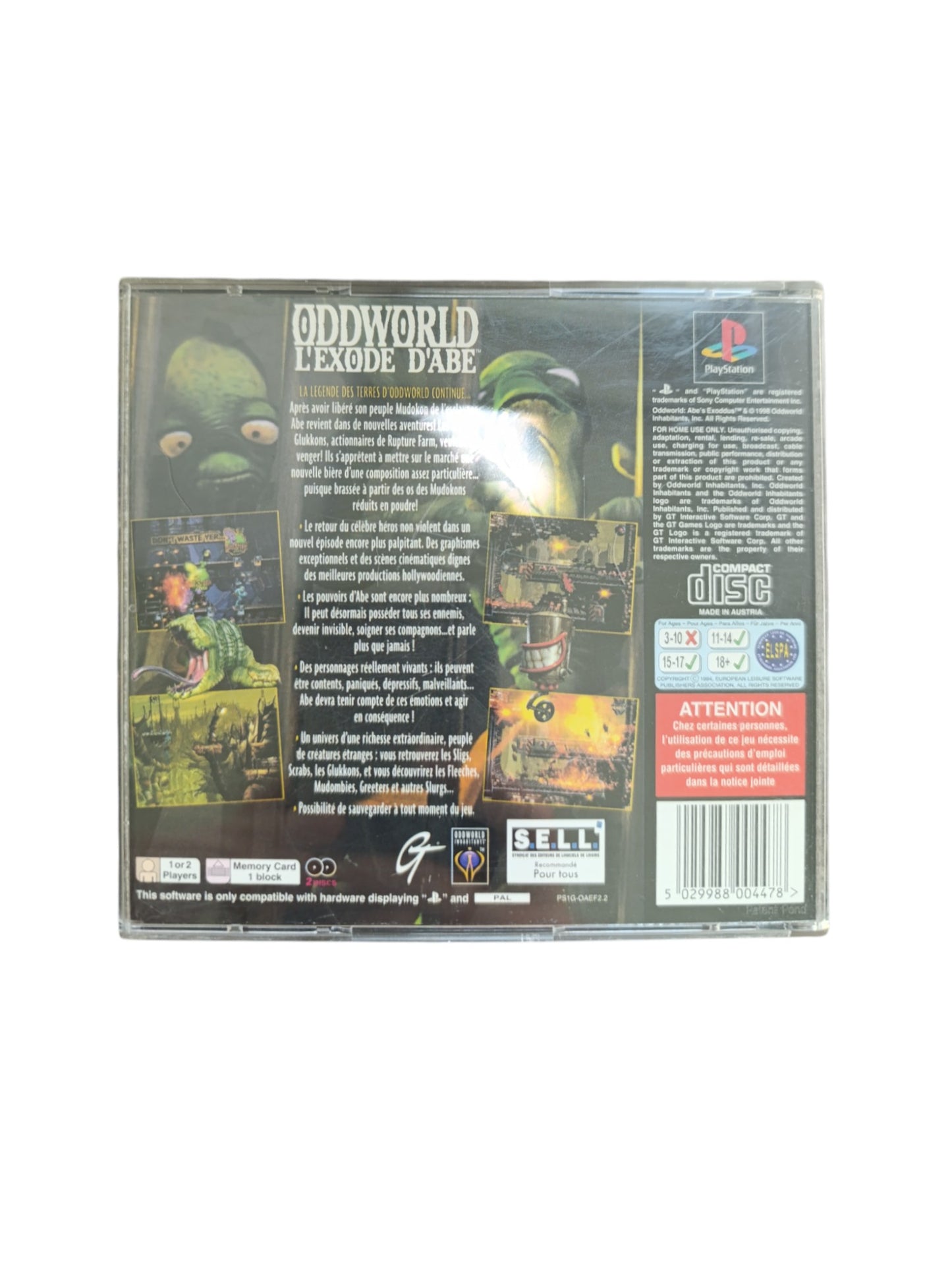 Oddworld: Abe’s Oddysee – PlayStation 1  (PS1)