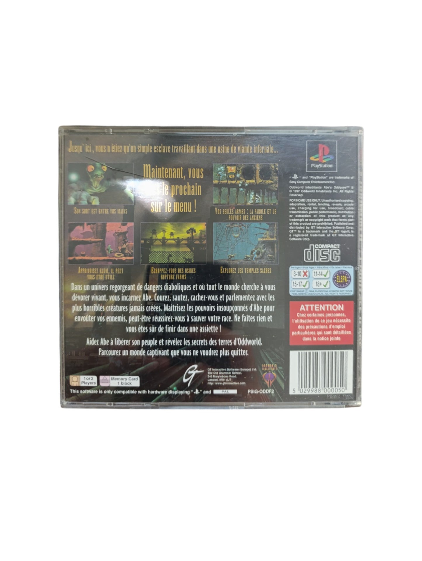 Oddworld: Abe’s Oddysee – PlayStation 1 (PS1)