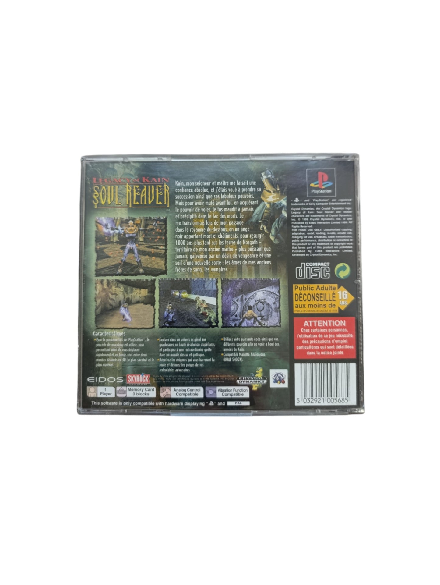 Legacy of Kain : Soul Reaver – PlayStation 1 (PS1) – Version complète