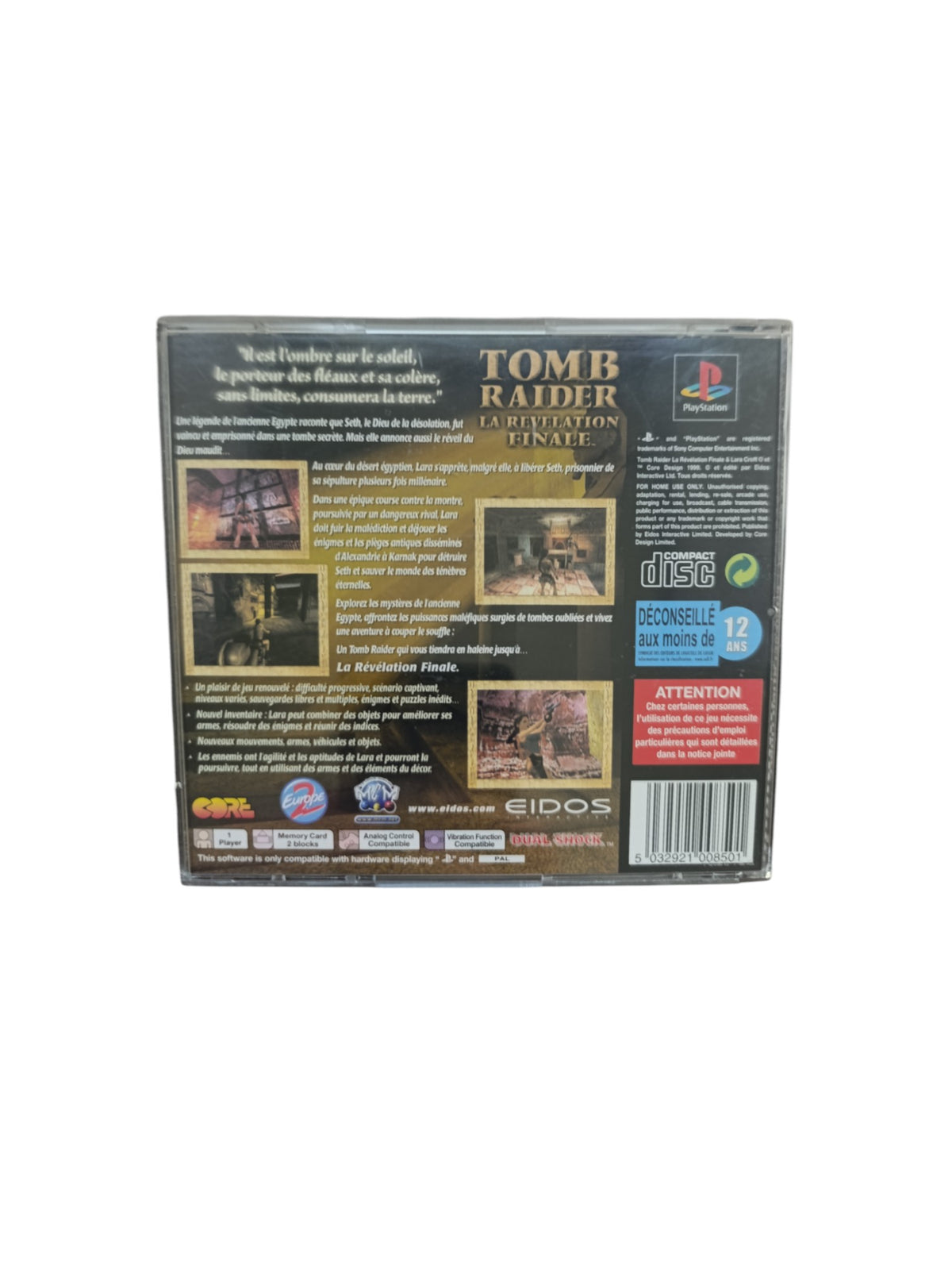 Tomb Raider: La Révélation Finale – PlayStation 1 (PS1)