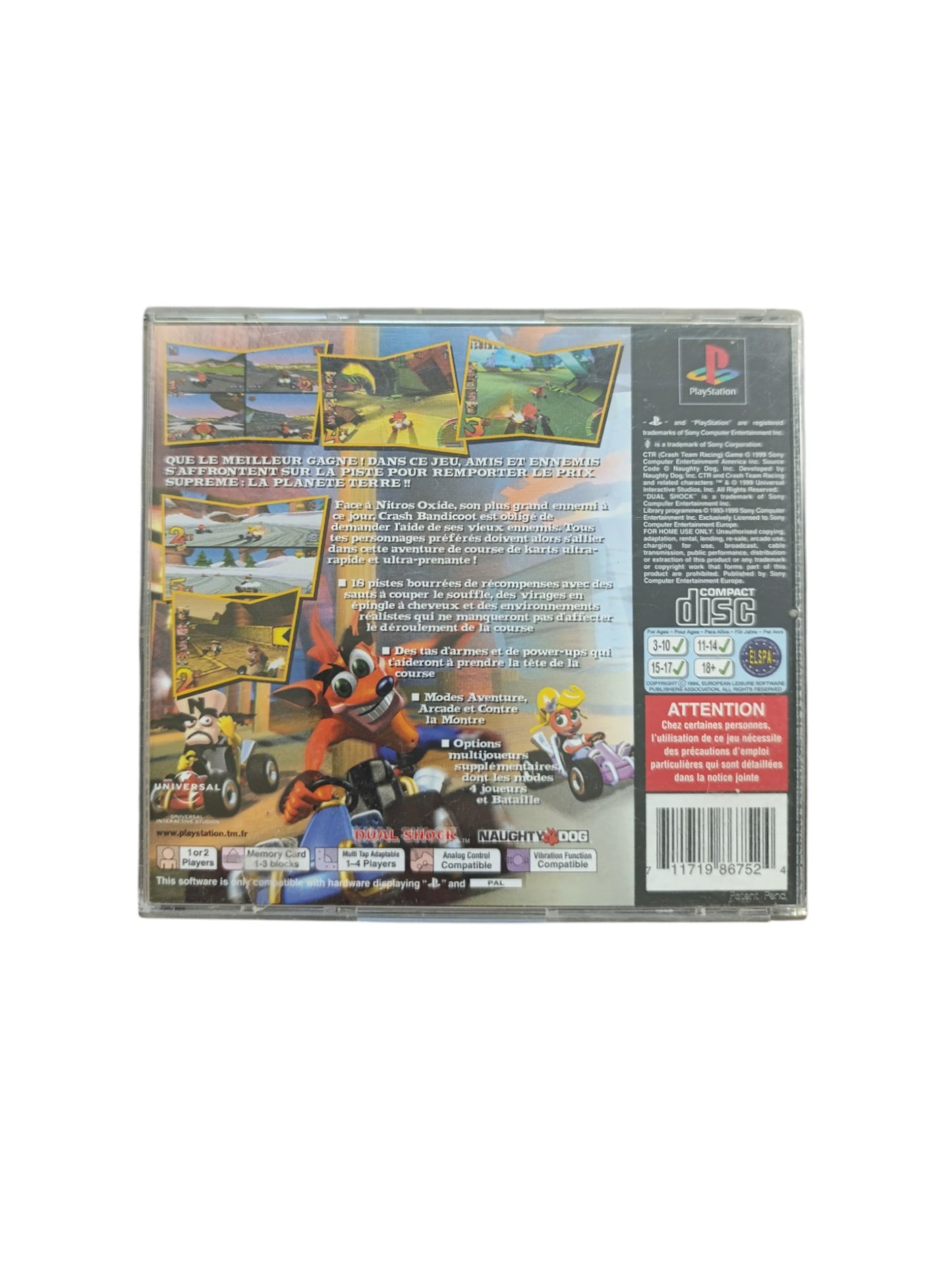 Crash Team Racing Playstation 1 (PS1) Complet
