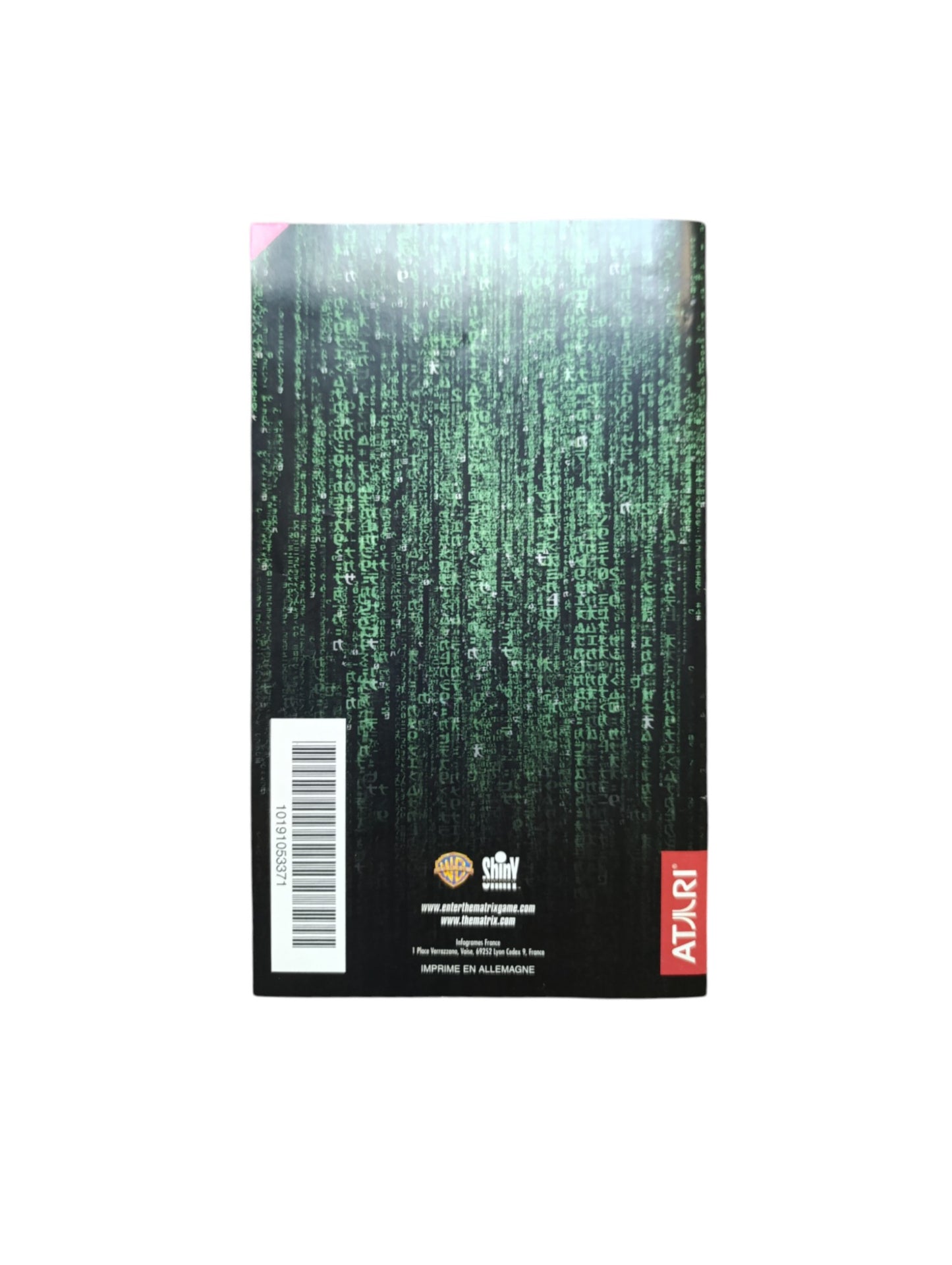 Notice Enter the Matrix Gamecube FRA