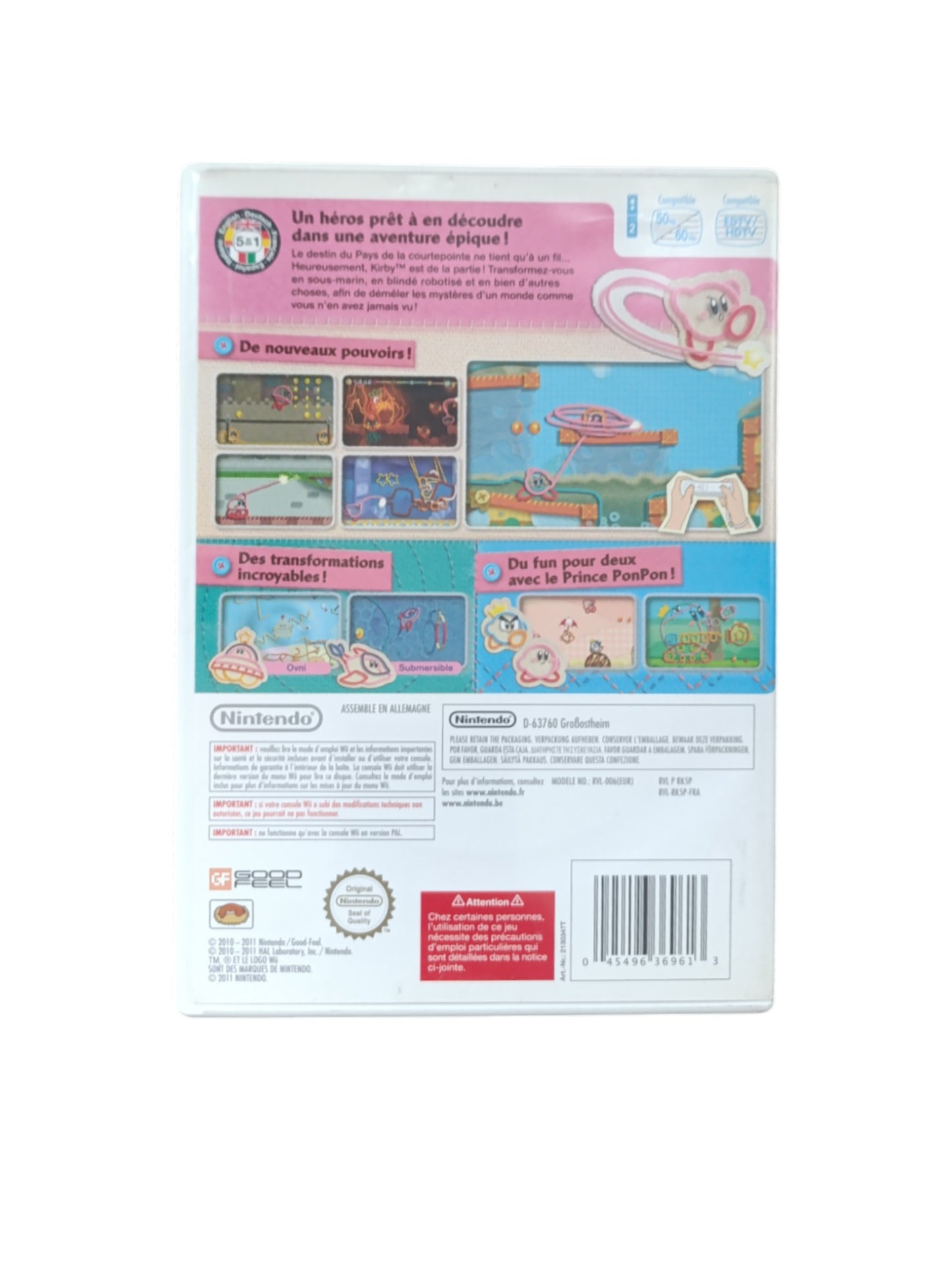 Kirby au fil de l’aventure – Nintendo Wii (complet en boîte avec notice)
